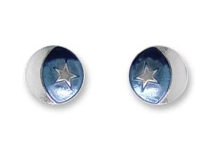 Zarlite Moon and Star Post Earrings