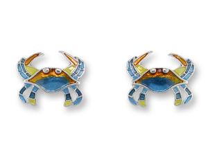 Zarlite Blue Crab Earrings