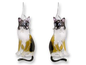 Zarlite Snowshoe Siamese Earrings