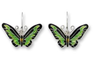 Zarlite Rajah Brooke's Birdwing Earrings