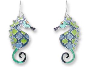 Zarlite Swirly Seahorse Earrings