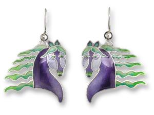 Zarlite Purple Spotted Swallowtail Earrings