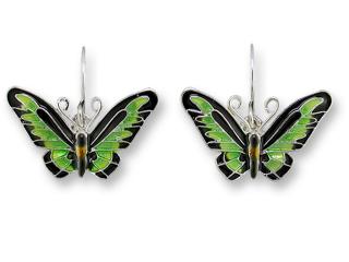 Zarah Zarlite Tiger Swallowtail BUTTERFLY Post EARRINGS Sterling Silver Plated 