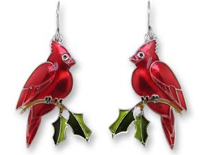 Cardinal Earrings